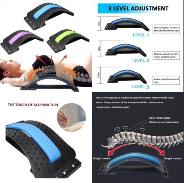 Back massager stretcher equipment